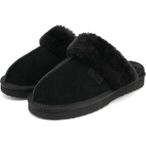 Stelle Women's Furry Platform Comfy Slippers Winter Fluffy Cozy Plush Home Shoes Indoor Outdoor
