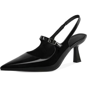 Soireelady Womens Kitten Heels, Pointed Toe Slingback Low Heels Closed Toe Slip On Pumps Wedding Dress Shoes 2.5 Inch