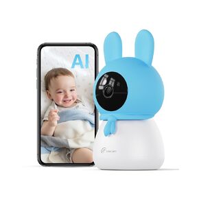 2.5K 4MP Smart Baby Monitor with 64GB SD Card, AI Cry/Face/Area Departure Detect, 2.4G & 5G WiFi Security Camera Indoor, Pan & Tilt Auto Track, Two-Way Talk, Temp-Humidity Monitor, Night Vision