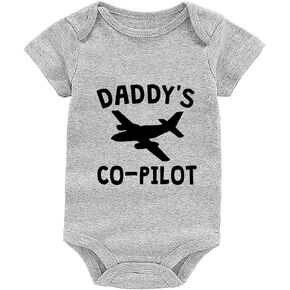 Daddy's Co-pilot Baby Bodysuit Newborn Outfits Baby Romper Infant One Piece Outfits