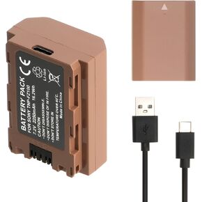 Foto4easy 2-Pack USB-C NP-FZ100 Replacement Battery for Sony ZV-E1, FX3, FX30, a9, a9 II, a7R, a7R IV, a7R V, a7 III, a7S III, a7 II, a7 IV, Alpha 1, A6600, A6700, A7C Cameras