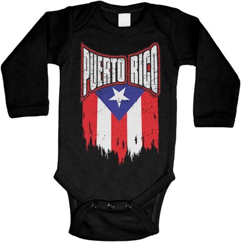 Puerto Rico - Torn Flag Strong Proud Bodysuit in Kuwait