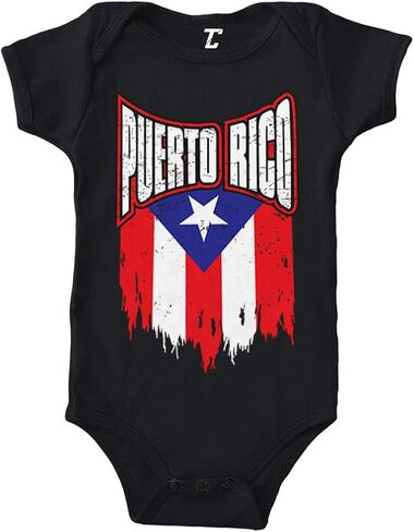 Puerto Rico - Torn Flag Strong Proud Bodysuit in Kuwait