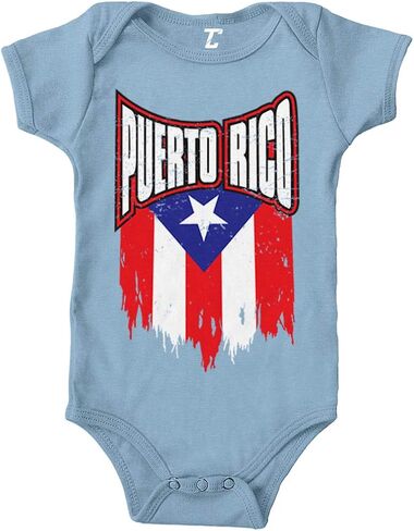 Puerto Rico - Torn Flag Strong Proud Bodysuit in Kuwait