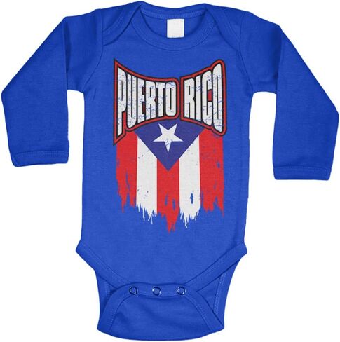 Puerto Rico - Torn Flag Strong Proud Bodysuit in Kuwait