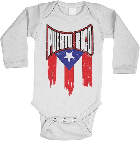 Puerto Rico - Torn Flag Strong Proud Bodysuit in Kuwait