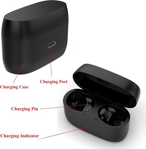 حافظة شحن لسماعات الأذن Jabra Elite 4 Active، شاحن بديل مع كابل، قاعدة شحن، حجرة تخزين (لـ Elite 4 Active، وليس لـ Elite 4) in Kuwait