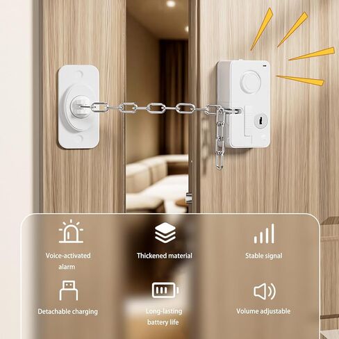 Child Door Lock with Abnormal Alarm (Black 2Pack),Door Locks for Kids Safety, for Door Monkey, Child Proof Door Lock, Drawers and Child Safety Cabinet Locks, 3M Adhesive No Drilling in Saudi Arabia