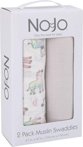 قماط نوجو رينبو زيبرا باللون الوردي واللافندر والرمادي شوتنج ستار 100% قطن 2 قطعة من الموسلين in Kuwait