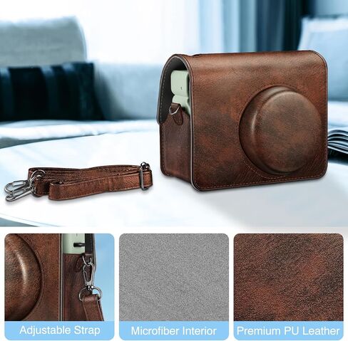FINTIE Protective Case for Fujifilm Instax Wide 400 Instant Camera, Vintage Brown in Saudi Arabia