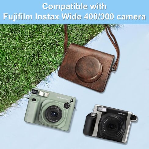 FINTIE Protective Case for Fujifilm Instax Wide 400 Instant Camera, Vintage Brown in Saudi Arabia