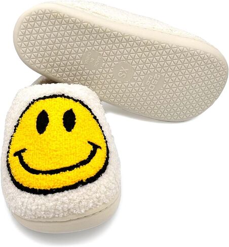 Joyful Soles - Happy Face Plush Slippers | Ultra-Soft Comfort for All Ages & Genders | Stylish & Versatile for Home or Fashion - BT50 in Kuwait