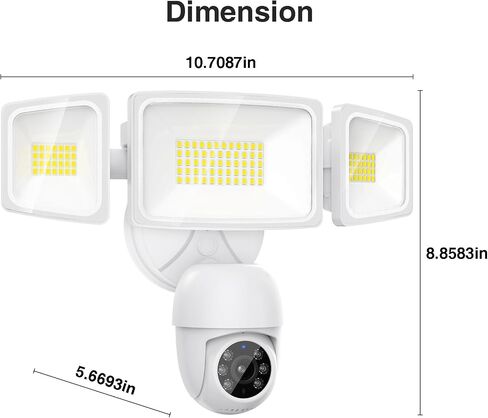 Onforu Floodlight Camera Outdoor 2 Pack, 2K HD Security Flood Light Cam Wired, 360° Coverage AI Detection & Auto Tracking, 55W 5500LM Motion-Activated Flood Lighting Camera, Night Vision, 2-Way Audio in Saudi Arabia