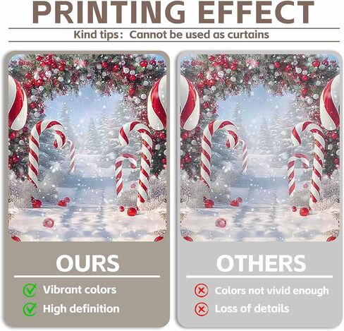 ZTHMOE Fabric 7x5ft Merry Christmas Cane Candy Photography Backdrop Winter Snow Scene Xmas Tree Background New Year Eve Party Decoration Holiday Photo Banner Props in Saudi Arabia