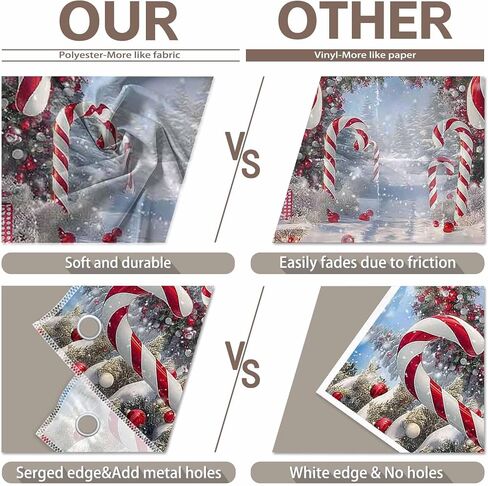 ZTHMOE Fabric 7x5ft Merry Christmas Cane Candy Photography Backdrop Winter Snow Scene Xmas Tree Background New Year Eve Party Decoration Holiday Photo Banner Props in Saudi Arabia