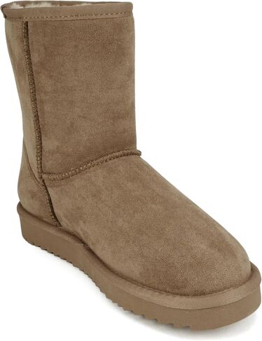 Soda “Kuron" ~ Women Round Toe Lug Sole Low Flatform Sherpa-lined Ankle Boot in Saudi Arabia