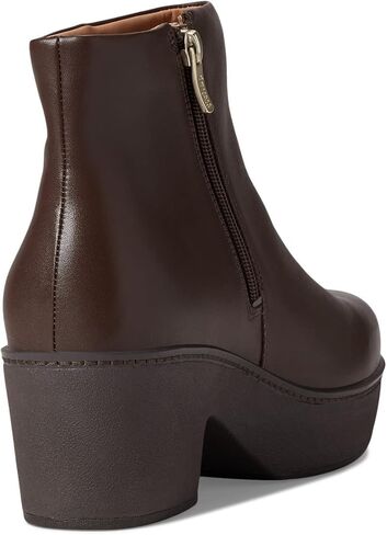 حذاء FitFlop النسائي بيلار من الجلد للكاحل حذاء للكاحل بني 5 متوسط ​​(B، M) in Kuwait