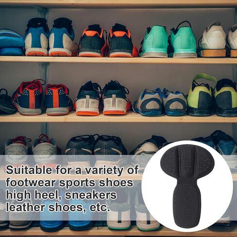 Joez Wonderful 6 Pairs Heel Pads for Shoes Too Big, Self-Adhesive Heel Grips Liner for Loose Shoe Size Reducer, Non Slip Shoe Filler Heel Inserts Heel Cushion for Men Women (Black, Beige) in Saudi Arabia