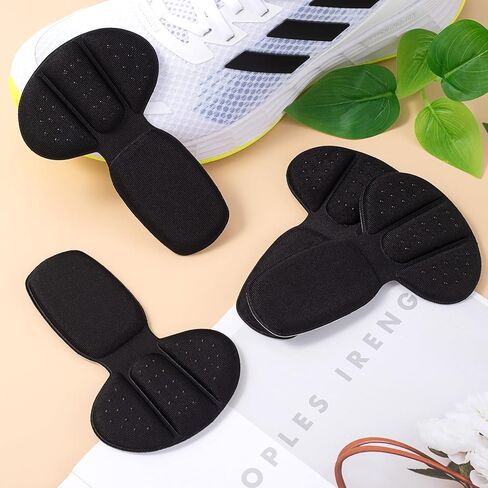 Joez Wonderful 6 Pairs Heel Pads for Shoes Too Big, Self-Adhesive Heel Grips Liner for Loose Shoe Size Reducer, Non Slip Shoe Filler Heel Inserts Heel Cushion for Men Women (Black, Beige) in Saudi Arabia