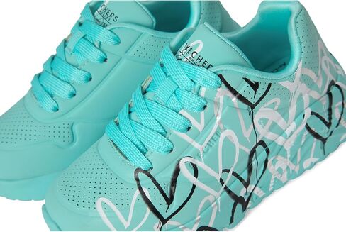 حذاء رياضي نسائي من Skechers Uno Lite-Metallic Love 314067l (الطفل الكبير الصغير) in Saudi Arabia