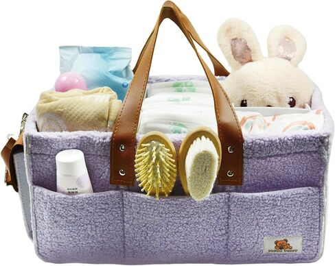 Portable Baby Diaper Caddy Organizer – Ideal for Diapers, Wipes, Nursery, and Car, Portable Teddy Organizer Easily Holds Diapers, Wipes, Clothing, Useful for Nursery, Bedroom in Saudi Arabia