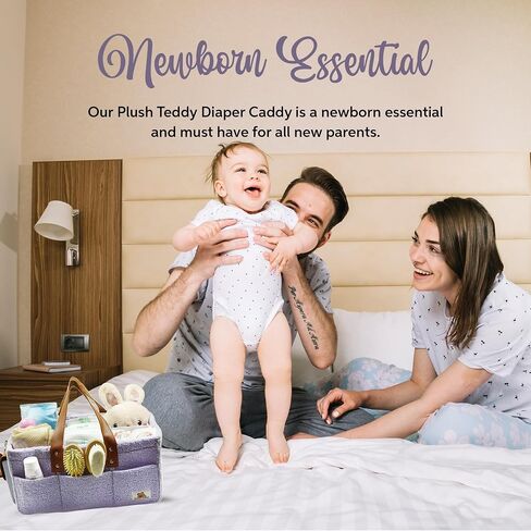 Portable Baby Diaper Caddy Organizer – Ideal for Diapers, Wipes, Nursery, and Car, Portable Teddy Organizer Easily Holds Diapers, Wipes, Clothing, Useful for Nursery, Bedroom in Saudi Arabia