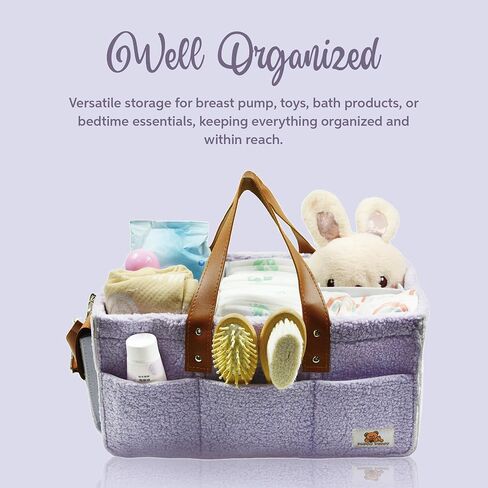 Portable Baby Diaper Caddy Organizer – Ideal for Diapers, Wipes, Nursery, and Car, Portable Teddy Organizer Easily Holds Diapers, Wipes, Clothing, Useful for Nursery, Bedroom in Saudi Arabia