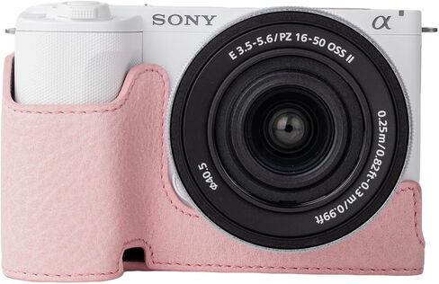 حافظة كاميرا Rieibi، حافظة نصف جلدية من البولي يوريثان لجراب Sony ZV-E10 ii، حافظة واقية لهاتف Sony ZV-E10 II، لهاتف Sony ZVE10 ii مع إصدار فتحة سفلية وتصميم مقبض يدوي in Kuwait