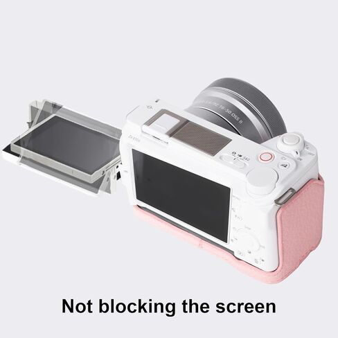 حافظة كاميرا Rieibi، حافظة نصف جلدية من البولي يوريثان لجراب Sony ZV-E10 ii، حافظة واقية لهاتف Sony ZV-E10 II، لهاتف Sony ZVE10 ii مع إصدار فتحة سفلية وتصميم مقبض يدوي in Kuwait