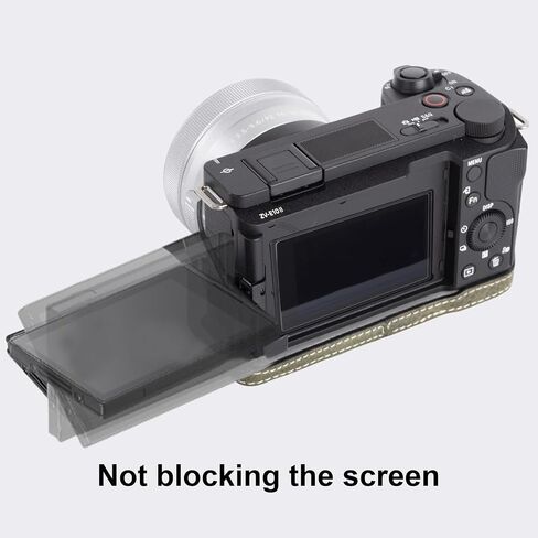 حافظة كاميرا Rieibi، حافظة نصف جلدية من البولي يوريثان لجراب Sony ZV-E10 ii، حافظة واقية لهاتف Sony ZV-E10 II، لهاتف Sony ZVE10 ii مع إصدار فتحة سفلية وتصميم مقبض يدوي in Kuwait
