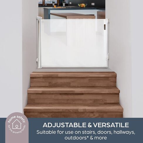 Dreambaby Glide ‘N Hide Extra Tall Retractable Baby Gate, Extends to 55 inches, Mesh Baby Gate for Stairs, Hallways, Doorways, Child Gate, Dog Gate, Extra Tall 35", Retractable Gate for Kids or Pets in Saudi Arabia