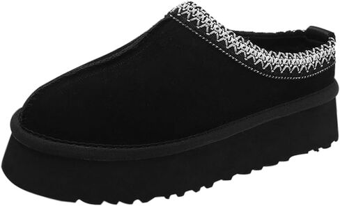 Women'S Winter Slippers Platform Snow Boots Thickened Flat Boots Fur Lined Warm Shoes Ideal For Indoor & Outdoor Winter Boots in Saudi Arabia