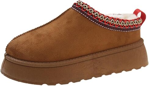 Women'S Winter Slippers Platform Snow Boots Thickened Flat Boots Fur Lined Warm Shoes Ideal For Indoor & Outdoor Winter Boots in Saudi Arabia