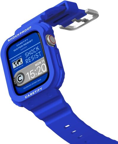 CASETiFY Bounce Odyssey Watch Band Compatible with Apple Watch - 40mm/41mm/44mm/45mm - Black/Silver/Bubble Gum/Electric Blue in Saudi Arabia