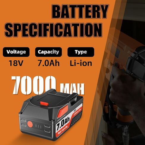 VINIDA 7.0Ah 18V 2P R840087 استبدال بطارية ليثيوم لبطارية Ridgid 18V R840083 R840085 R840086 R840087 R840089 AC840085 AC84008618V أدوات الحفر in Kuwait