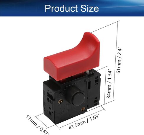 Bettomshin 1Pc Trigger Switch, Electric Tool Switch for Electric Hammer, Bosch NO.21 4100 Series No Lock Switch, No Speed Control, Pushbutton Switches for Hand Electric Drill in Saudi Arabia