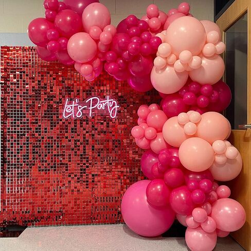 Red Shimmer Wall Panel Glitter Sequin Backdrop Panel of 24 Shiny Backdrop for Party Event Background Foil Back Drop in Saudi Arabia