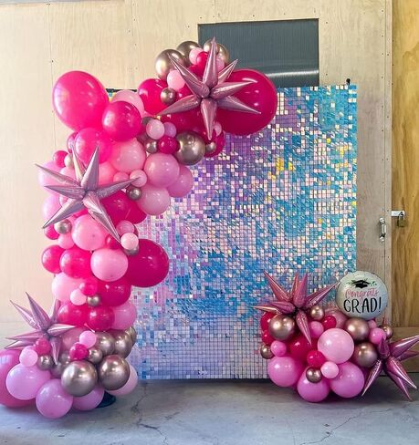 Red Shimmer Wall Panel Glitter Sequin Backdrop Panel of 24 Shiny Backdrop for Party Event Background Foil Back Drop in Saudi Arabia