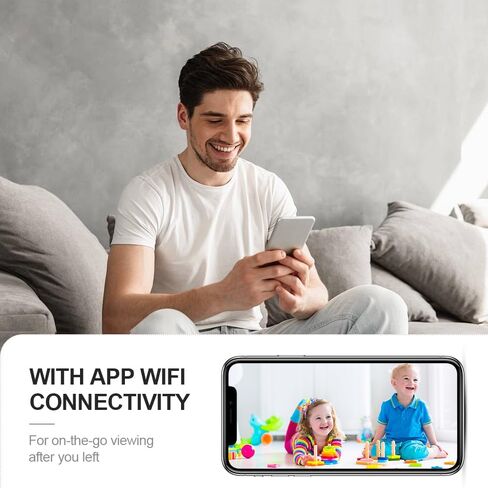 كاميرات صغيرة لأمن المنزل 4K HD WiFi تطبيق الكاميرا الداخلية للرؤية الليلية وكاميرا المراقبة in Kuwait