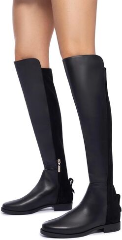 Larroudé Bergen Boot In Black Leather in Saudi Arabia