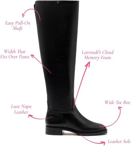 Larroudé Bergen Boot In Black Leather in Saudi Arabia
