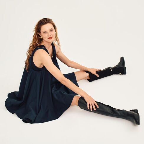 Larroudé Bergen Boot In Black Leather in Saudi Arabia