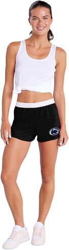 Official Collegiate Primary Logo Womens Soffe Short, Elastic Fold Over Waist Shorts, Junior Fit in Kuwait