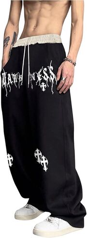 بنطال رياضي للرجال من SHENHE بطباعة جرافيك ورباط مع جيب in Kuwait