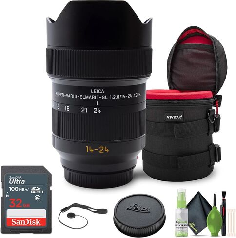Leica Super-Vario-Elmarit-SL 14-24mm f/2.8 ASPH. Lens (L-Mount) + Lens Case + Cleaning kit + 32GB Memory Card + Lens Cap Keeper in Saudi Arabia