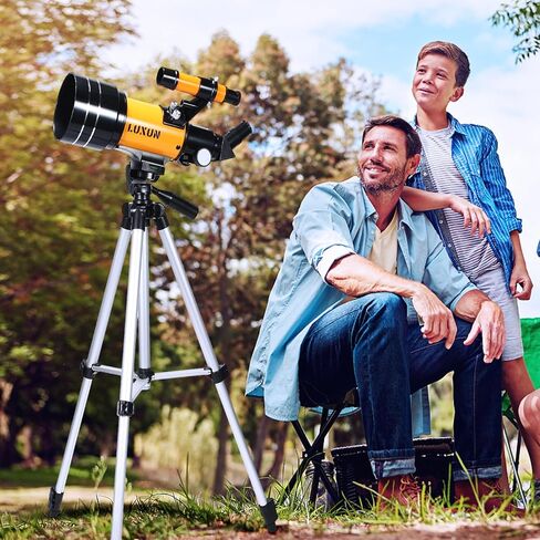 تلسكوب انكسار فلكي، تلسكوب سفر MLABINYA 70 مم (15X-150X) تلسكوب محمول مع طلاء متعدد الطبقات واسع النطاق وحامل ثلاثي قابل للتعديل ومنظار مكتشف، تلسكوب للبالغين والأطفال والمبتدئين in Kuwait