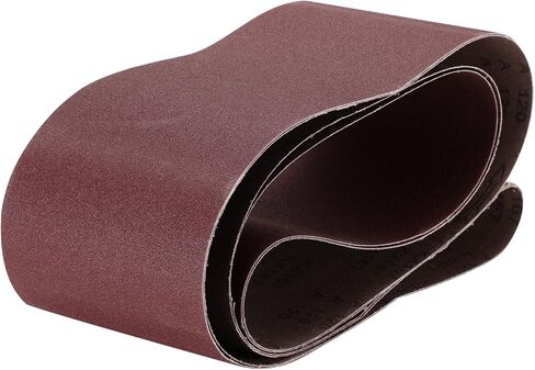 uxcell 2pcs 6" x 89" Sanding Belts 80 Grits Aluminum Oxide Abrasive Belt Sander Paper Sanding Papers for Metal Wood Grinding Polishing, Reddish Brown in Saudi Arabia