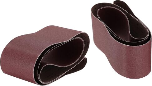 uxcell 2pcs 6" x 89" Sanding Belts 80 Grits Aluminum Oxide Abrasive Belt Sander Paper Sanding Papers for Metal Wood Grinding Polishing, Reddish Brown in Saudi Arabia