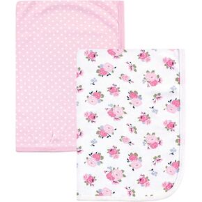 Luvable Friends Unisex Baby Cotton Swaddle Blanket, Floral, One Size in Kuwait