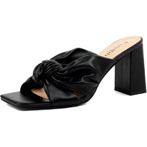 Women's High Heel Open Toe Sandals Square Head Chunky Heel Summer Slippers Wedding Prom Evening Fashion Summer Shoes